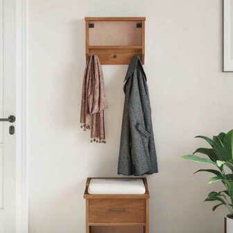 Wandkapstok SANDNES 45x12x35 cm massief grenenhout