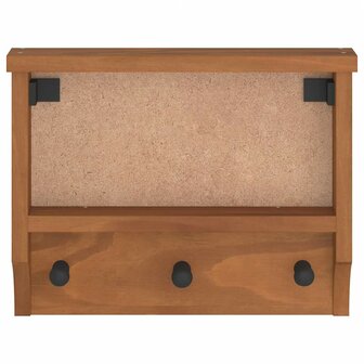 Wandkapstok SANDNES 45x12x35 cm massief grenenhout