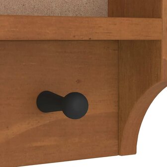 Wandkapstok SANDNES 45x12x35 cm massief grenenhout
