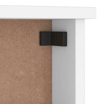 Wandkapstok SANDNES wit 45x12x35 cm massief grenenhout