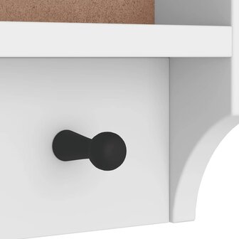 Wandkapstok SANDNES wit 45x12x35 cm massief grenenhout