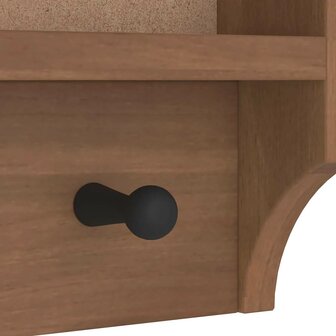 Wandkapstok SANDNES 45x12x35 cm massief grenenhout