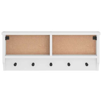 Wandkapstok SANDNES wit 87x12x35 cm massief grenenhout