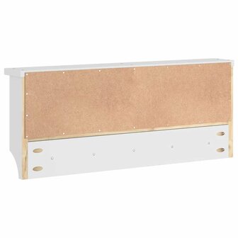 Wandkapstok SANDNES wit 87x12x35 cm massief grenenhout