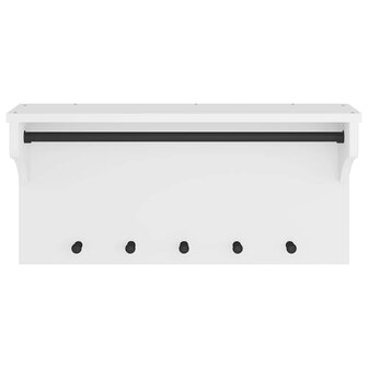 Wandkapstok SANDNES wit 87x30x42 cm massief grenenhout