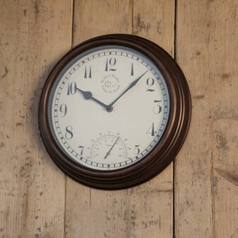 stationsklok met thermometer 30,5 cm TF007