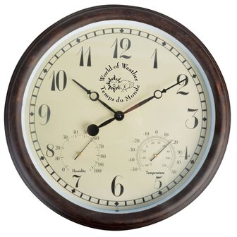 Stationsklok met thermo-hygrometer 30,5 cm TF008