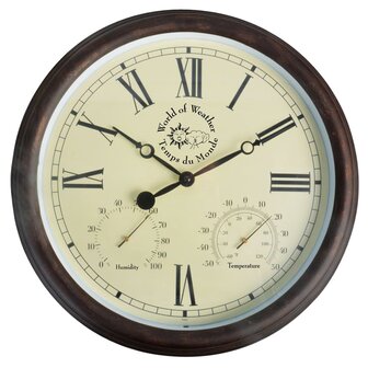 Stationsklok met thermo-hygrometer 30,5 cm TF009