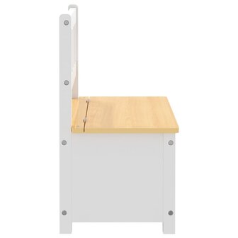 Kinderopbergbankje 60x30x55 cm MDF wit en beige