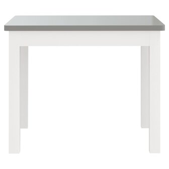 3-delige Kindertafel- en stoelenset MDF wit en grijs