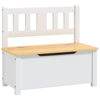 4-delige Kindertafel- en stoelenset MDF wit en beige