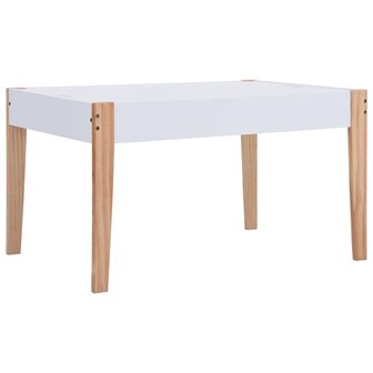 3-delige Kindertafel- en stoelenset krijtbord zwart en wit