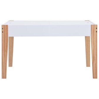 3-delige Kindertafel- en stoelenset krijtbord zwart en wit