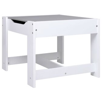 Kindertafel met 2 stoelen MDF wit