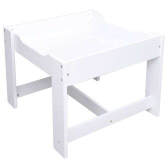 Kindertafel met 2 stoelen MDF wit