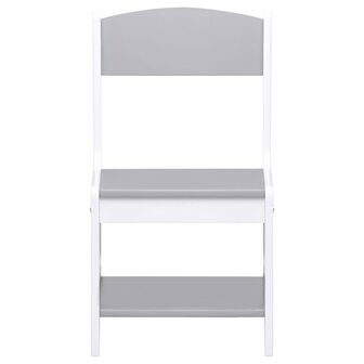Kindertafel met 2 stoelen MDF wit