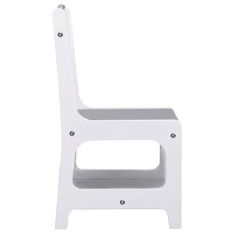 Kindertafel met 2 stoelen MDF wit