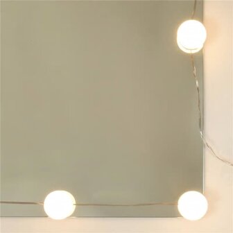 Kaptafelset met LED&#039;s bewerkt hout wit