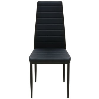 Eetkamerset tafel en stoel zwart 3-delig