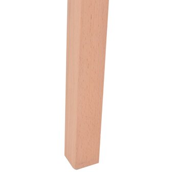 Eettafel met stoelen kunstleer en eikenhout cr&egrave;me 7-delig