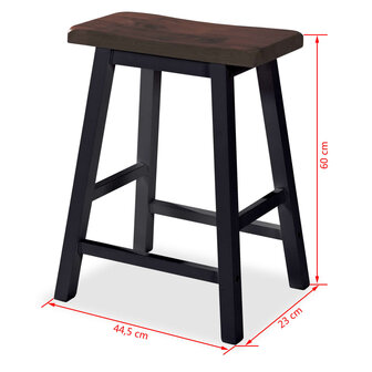3-delige Barset MDF zwart