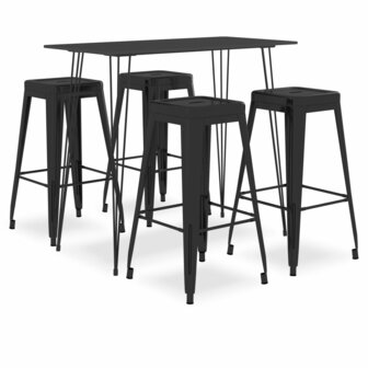 5-delige Barset zwart