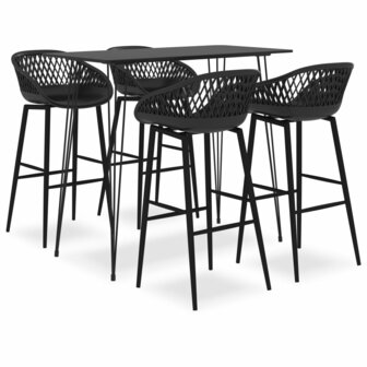 5-delige Barset zwart