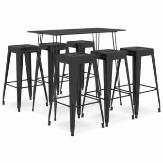 7-delige Barset zwart
