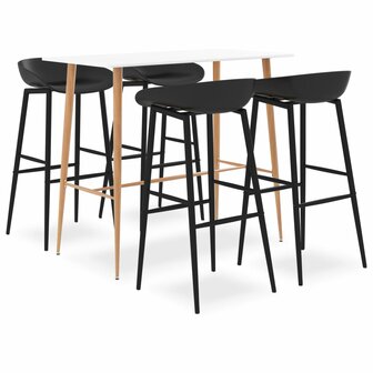 5-delige Barset wit en zwart