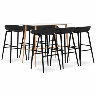 7-delige Barset wit en zwart