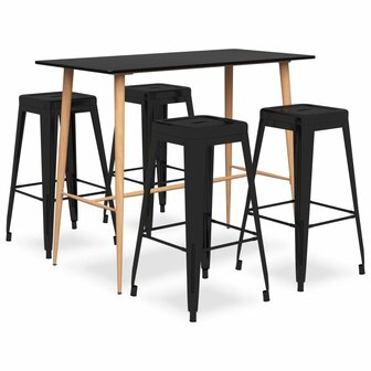 5-delige Barset zwart