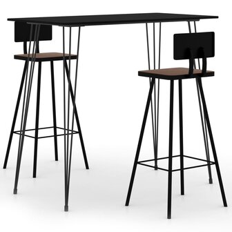 3-delige Barset zwart