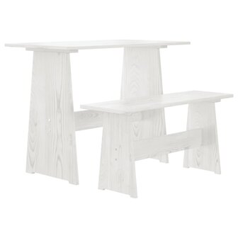 3-delige Eethoek REINE massief grenenhout wit