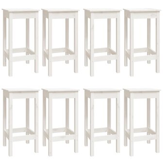 9-delige Barset massief grenenhout wit