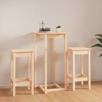 3-delige Barset massief grenenhout
