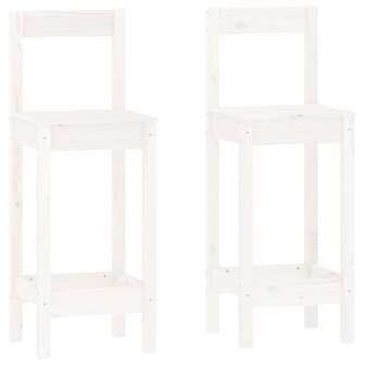 3-delige Barset massief grenenhout wit