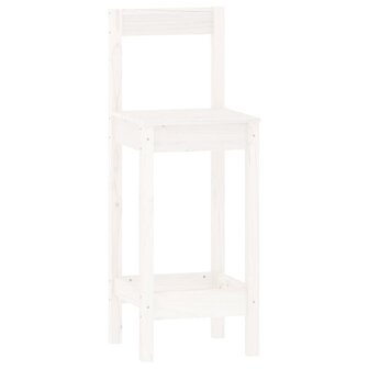 3-delige Barset massief grenenhout wit