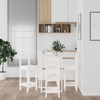 5-delige Barset massief grenenhout wit