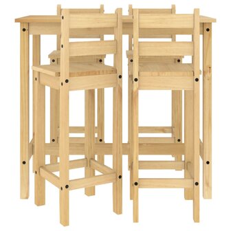 5-delige Barset massief grenenhout