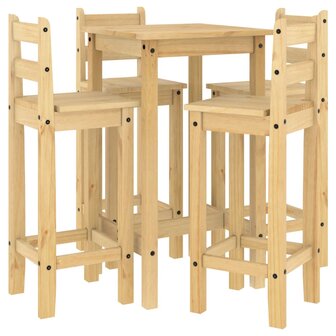 5-delige Barset massief grenenhout