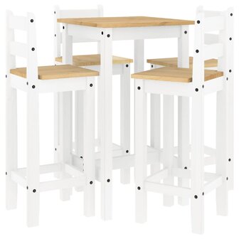 5-delige Barset massief grenenhout wit