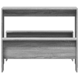 3-delige Eettafel en bankenset bewerkt hout grijs sonoma eiken