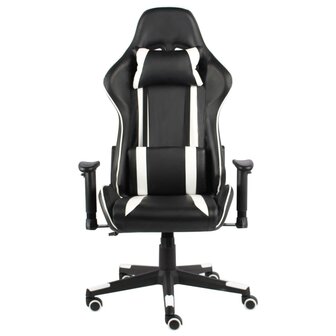 Gamestoel draaibaar PVC wit