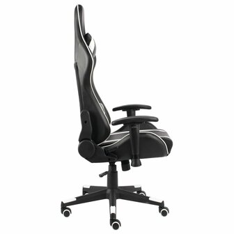 Gamestoel draaibaar PVC wit