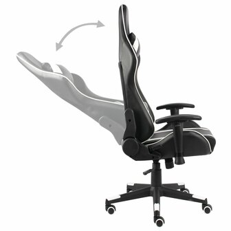 Gamestoel draaibaar PVC wit