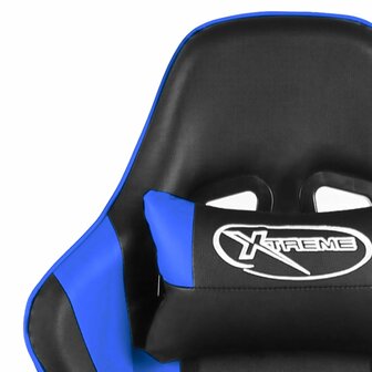 Gamestoel draaibaar PVC blauw