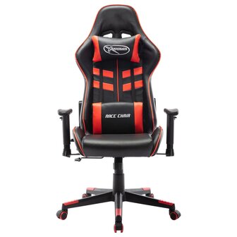 Gamestoel kunstleer zwart en rood