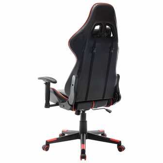 Gamestoel kunstleer zwart en rood