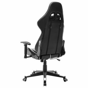 Gamestoel kunstleer zwart en wit