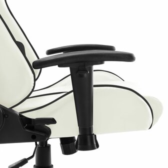 Gamestoel kunstleer wit en zwart